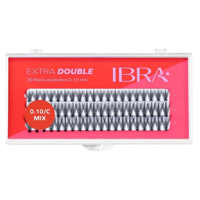 IBRA – EXTRA DOUBLE FLARE EYELASH KNOT FREE – MIX