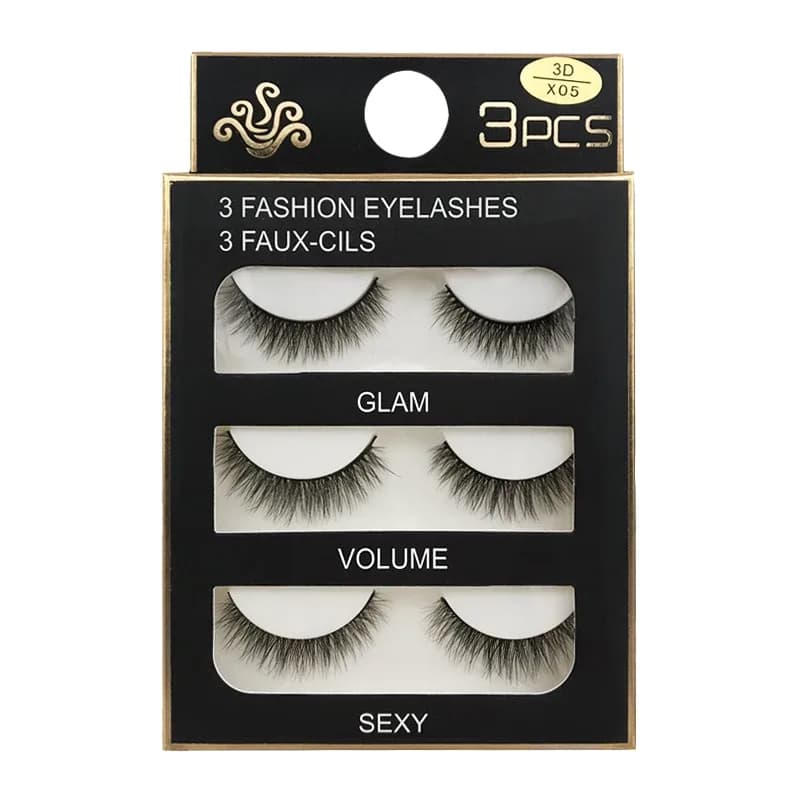 3 pairs 29 styles 3D Hair Soft False Eyelashes 3D-05