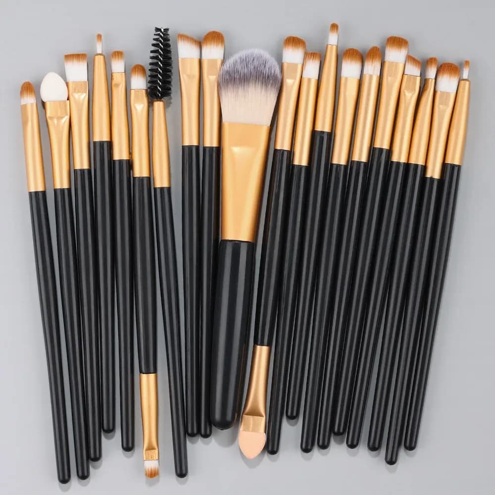 Σετ 20 Τμχ Makeup Brush Set Eyeliner Μαύρο
