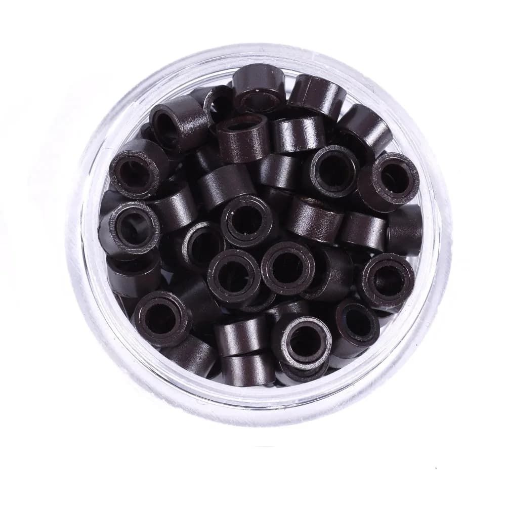 Micro Rings Σιλικόνης Καστανό Σκούρο 1000τμχ