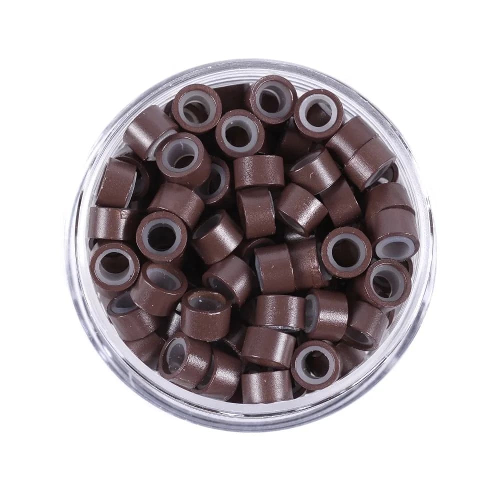 Micro Rings Σιλικόνης Καστανό Ανοιχτό 1000τμχ
